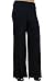 Stylzoo Women's Plus Size Curvy Soft Comfortable Stretchy Thick Premium Modal Fabric Palazzo Pants Black 1X Supermodel