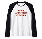 Photo Gallery hugs & fried chicken aesthetic & funny fried chicken lover maglia con maniche raglan Photo Gallery hugs & fried chicken aesthetic & funny fried chicken lover maglia con maniche raglan