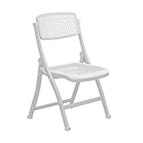 Bequemer Klappstuhl, weicher PP-Kunststoff, 200 kg Kapazität, mit Stahlrahmen, ideal für Partys, Zuhause, Büro, kommerzielle Veranstaltungen, Weiß