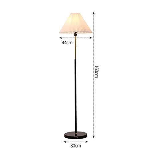 Lámparas de pie para sala de estar con pantalla de lino plisado 5