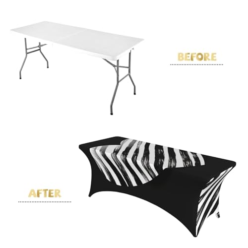 Nappe élasthanne imperméable et infroissable pour table rectangulaire de 1,8m