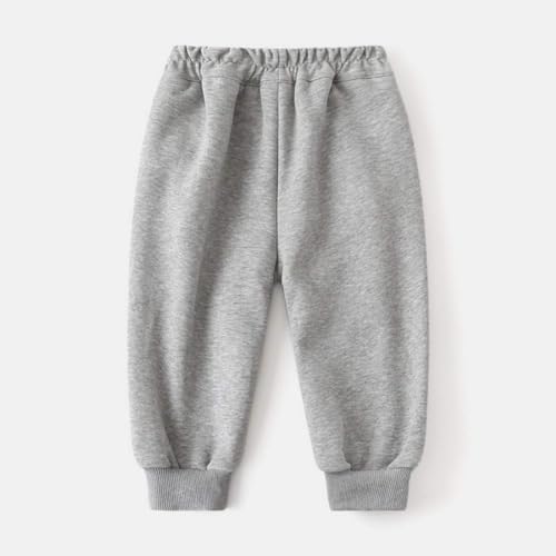 Fleece Sweatpants for Baby Boys Elastic Waist Loose Pull On Trousers Winter Warm Thick Fluff Pants with Pocket3