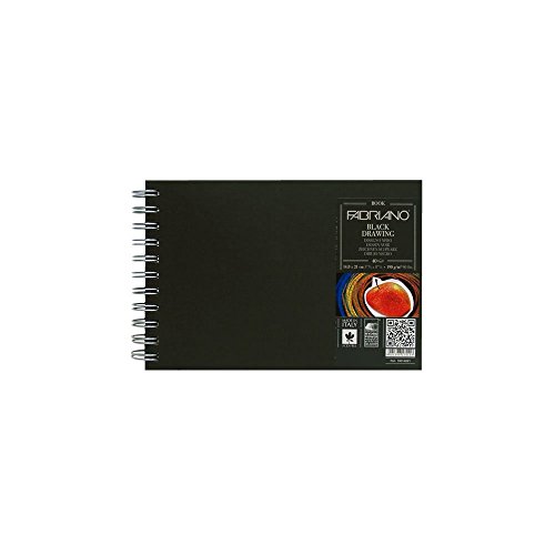 Fabriano Artist carnet de croquis noir format paysage pour dessiner en voyage