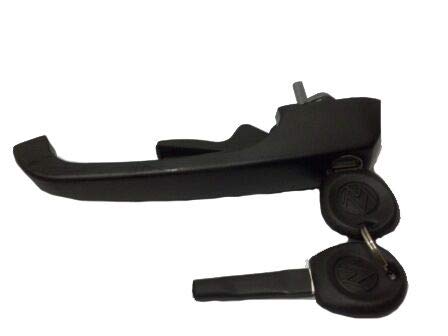 Maçaneta Externa Preta da Porta Dianteira Com Chave Volkswagen Kombi Clipper 1977 até 2013