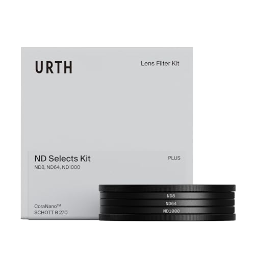 Urth 62 mm 3-in-1 ND8, ND64, ND1000 ND Filter Kit (Plus) — Neutraldichte 20-lagig nanobeschichtet, ultraflache Kamerafilter mit 2 Kappen