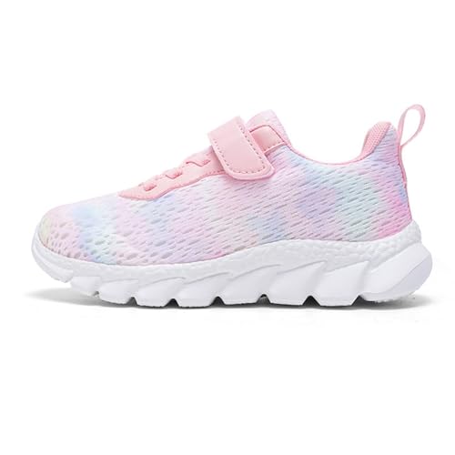 Sneakers for Girls Lightweight Breathable Lace Up Running Shoes Adjustable Strappy Non-Slip Athletic Tennis Shoes3
