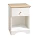 South Shore Furniture, Summertime Collection, Night Table, Pure White and Natural Maple