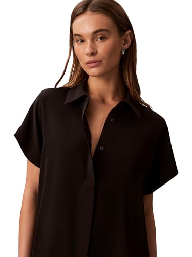 Calvin Klein Women's Satin Short Sleeve Top4