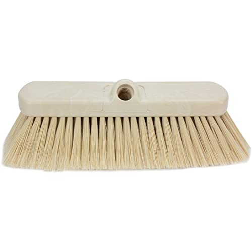 Image of SPARTA 41278EC25 Flo-Thru Plastic Wall Scrub Brush, Equipment Brush With Soft Nylex Bristles For Industrial Kitchens, Hospitals, Commercial Cleaning, 4 Inches, Tan