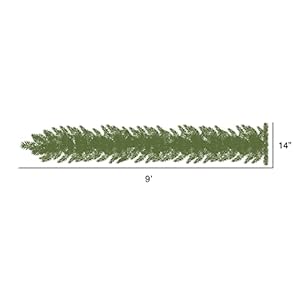 Vickerman 9' Cashmere Pine Artificial Christmas Garland, Unlit - Indoor/Outdoor Christmas Garland - Seasonal Home Decor - Garland for Mantel or Staircase Vickerman 9 Cashmere Pine Artificial Christmas Garland Unlit IndoorOutdoor Christmas Garland Seasonal Home Decor Garland for Mantel or Staircase