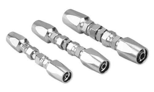 Image of SPARKWHIZ Hydraulic Hose Repair Kit 1 /4 inch, 3 /8 inch, 1 /2 inch ID, Inner Diameter Reusable, 3 pack