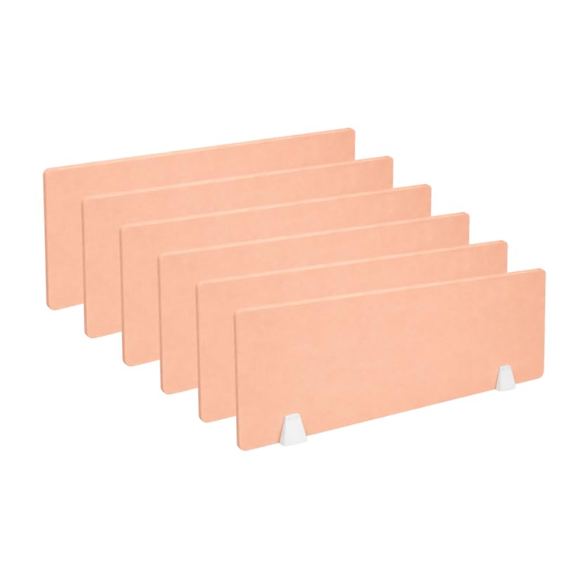 Image of Timber Acoustics Acoustic Desk Divider | Reduce Noise And Visual Distractions | Privacy Panels For Office - Classroom Soundproofing | Table Mounted (16 inch x 24 inch) (Peach, Set of 6)