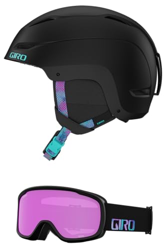 Giro Ceva Combo Pack Ski Helmet - Snowboarding Helmet with Matching Goggles Matte Black Chroma Dot/Moxie Dot S (52-55.5cm)