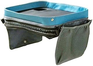 Modfamily Travel Tray for Kids-Lap Desk Organizes Snacks and Activities for Car, Airplane-Compatible with Any Car Seat/4-Sided Sturdy Walls, 2 Large Storage Pockets, Wear As Messenger Bag Or Backpack
