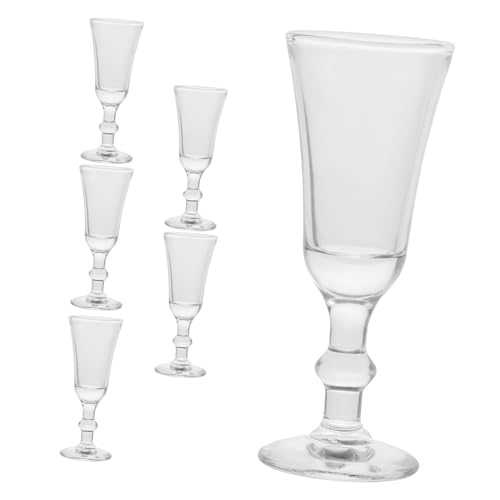 Zerodeko 6piezas Copa De Champán Para Fiestas Copas De Cóctel De Vidrio Transparente Vasos De Para Licor y Vino