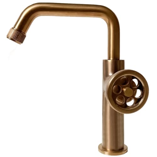 Essebagno Indus mitigeur lavabo bas cuivre brossé