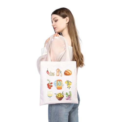 WSNANG Sardine and Summer Food Gift Sardines Canvas Tote Bag Tinned Fish Shoulder Bag Sardine Lover Gift Foodie Gift 5