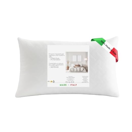GM Cuscino Letto Guanciale per Dormire Imbottitura Standard Antiacaro Anallergico Traspirante per letto Matrimoniale Singolo con Federa Trapuntata Lavabile Made in Italy
