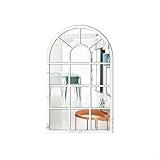 Adesivo da parete decorativo in legno acrilico a specchio con un design 3D per aggiungere profondità ed eleganza agli spazi interni (bianco)