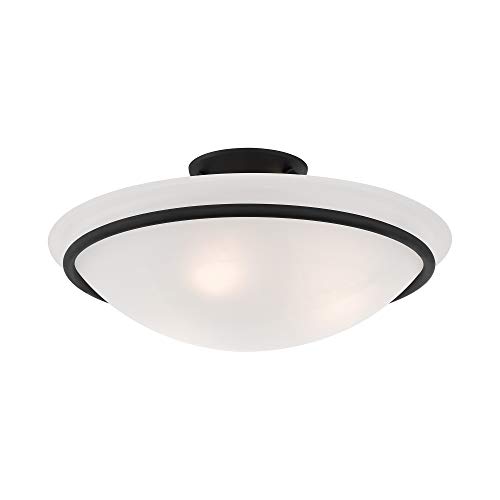 Livex Lighting 4824-04 Newburgh 3-Light Ceiling Mount, Black #TOP4