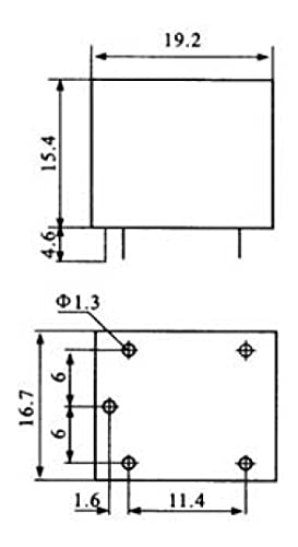 Cute Sunlight Rele 5V 10A 1 Canal Reversível 5 Terminais JQC-3F(T73) Manual Normalmente Aberto
