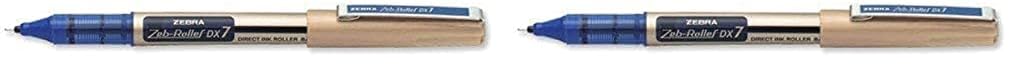 ZEBRA DX-7 NEEDLE POINT ROLLERBALL PEN 0.7mm Tip EX-JB5 BLUE (PACK OF 3)