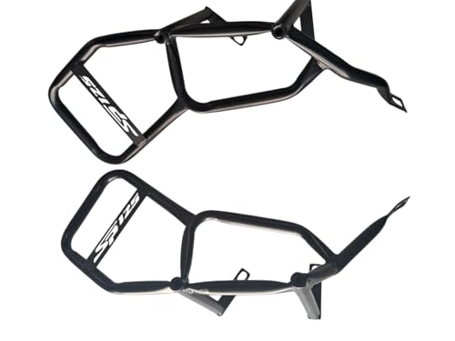 Image of AMK Bike Premium Crash Guard with Frame Slider Frame Support Leg Guard Black Suitable for Honda Shine 125 SP BS6