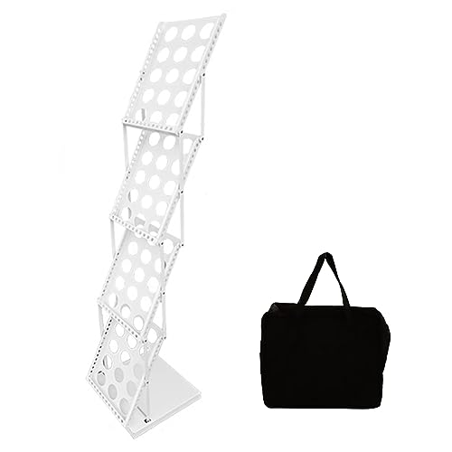 Présentoir pliable pour magazines porte-brochures blanc de bureau