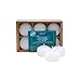Hosley Set of 12, White Unscented Water Floating Mini Candle Discs- 1.6 Inch Diameter. Ideal Gift for Weddings, Home Decor Relaxation, Spa. Smokeless Cotton Wick. Bulk Buy, Wax Blend O3