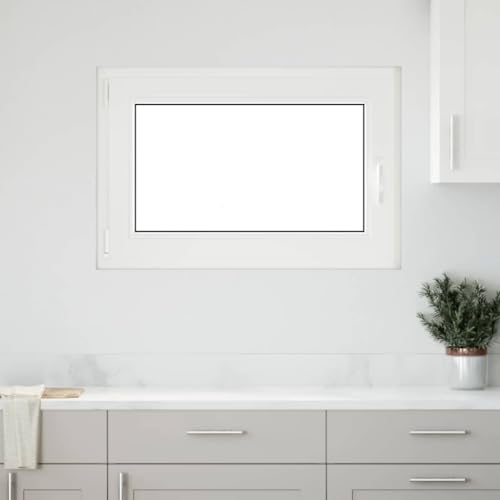 Gecheer Ventana de sótano RISOR 60x80 cm oscilobatiente DIN Izquierda,Puerta Balconera Persiana Privacidad,Protección contra la luz y el deslumbramiento