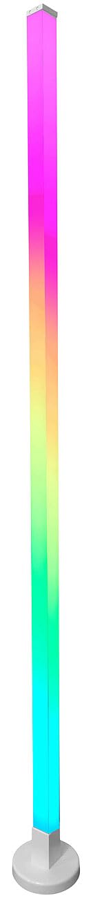 Luminea Home Control Led Wohnzimmerleuchten: 4er-Set Smarte WLAN-Standleuchte mit RGB-IC-LEDs, App, 10 W, 150 cm (Alexa Stehlampe, Ecklampe LED)