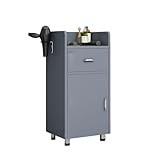 MOWEO Armoire de Salon de Coiffure, Chariot Multifonctionnel de Rangement des Outils de Salon de Coiffure, avec Supports de sèche-Cheveux et 1 tiroir, Service de Coiffure de Salon de Spa de Tatouage