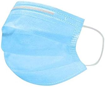 JUNNICE 10disposable 3-layer surgical dust masks, universal size, hypoallergenic, latex-free, blue color