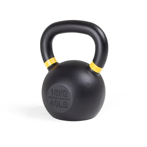 SMAI Workout Cast Iron Kettlebells | Weight Kettlebells with Anti Slip Powder Coating Handles |Powder Coating for Durability, Rust Resistance& Longevity | Comes with Color Coaded Handles | 40 lbs