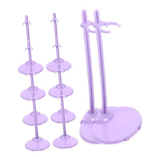 Sosoport 10Pcs Doll Storage Stand Vertical Doll Support Rack for Action Figures and Dolls Practical Desktop Display Holder Light for Organizing Doll Collection