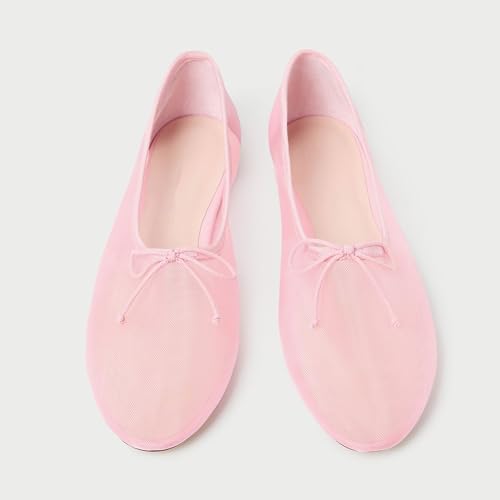 Mesh Ballet Flats for Women Elegant Bows Round Head Design Comfortable and Breathable Shoes Perfect for Weddings4