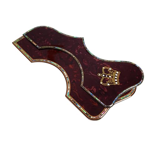 Pickguard De Guitare ギターピックガード クラウンデザイン 本物のアワビシェルエッジ(109.2 cm)