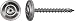 Produktbild Spenglerschraube, 4,5 x 35 mm, 60 Stück, Vollgewinde, Linsensenkkopf, T-STAR plus T20, 4CUT, Edelstahl rostfrei A2-4577000450357
