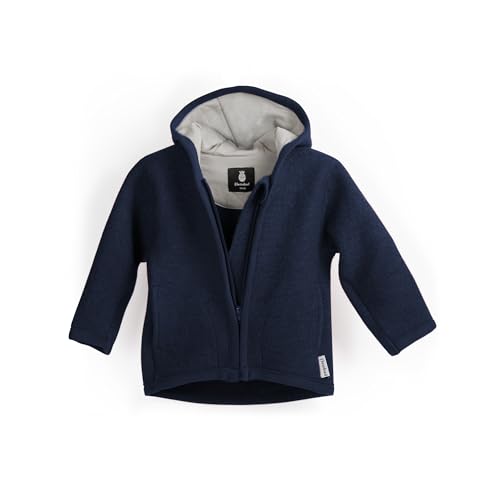 Image of Ehrenkind® Wool Jacket for Kids | Natural New Wool Jacket with Zipper for Child | Baby jacket | Toddler Jacket | Blue Size 3-4Y