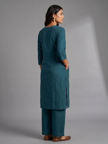 Conjunto de pantalones kurta holgado en algodón para evitar el calor 5