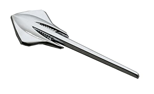 Image of Pair Set Carbon Flash Stingray Mako Shark Emblems 3D Badge Nameplate Repalcement for C2 C3 & C7 Corvette (Chrome)