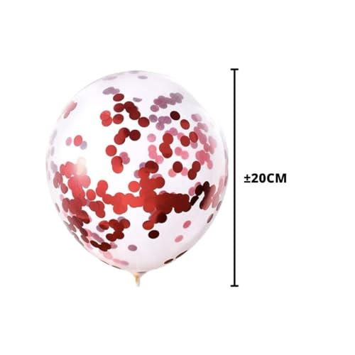 Kit 2 Cortinas Metalizadas e 9 Balões Látex e Metalizado (Vermelho)