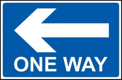 One Way Arrow Left Sign, Metal Tin Sign 12x8inch for Industrial & Commercial Use