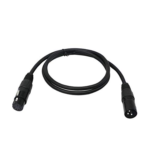 (1m) DMX Stage Light Cable,DJ XLR Cable,SinLoon 3-Pin Male XLR to 5-Pin Female XLR DMX Turnaround Connection for Moving Head Light Par Light Spotlight with XLR Input & Output (3Male)