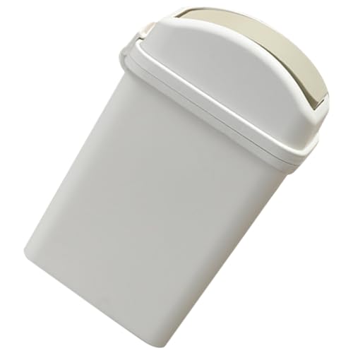 Caneca de basura con tapa basculante 6L blanca