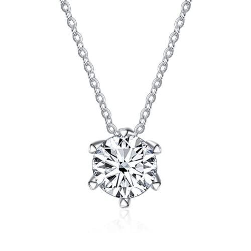 Collier Moissanite de Couleur D Rose ou Bleu Diamant de Prestige pour Femme