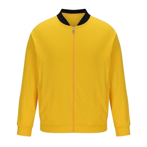 Men's Bomber Jacket Lightweight Casual Spring Fall Windbreaker Fashion Stylish Zip Up Stand Collar Coat With Pocket3