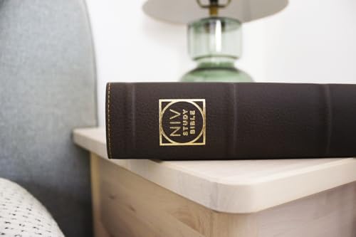 NIV Study Bible Calfskin Brown