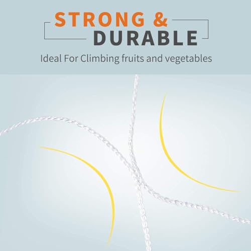 Tcamp Trellis Netting for Climbing Plants Outdoor Indoor (6" Square Mesh Ployester, 5ft x 15ft) (2 Pack)