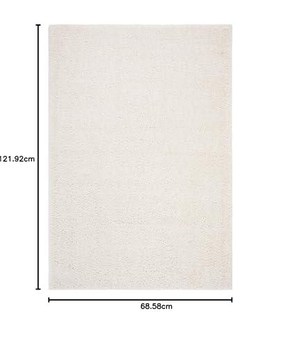 Safavieh Shag Rug for Living Room Dining Room, Bedroom - August Shag Collection, Short Pile, in Beige, 162 X 159 cm - Image 2